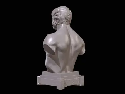 KickBoxer Bust for 3D Print 3D print model
