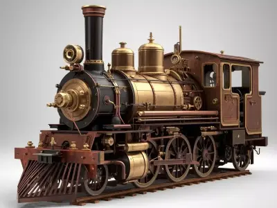 Steampunk Industrial Heavy Duty Tractor 3D Model Low-poly 3D model by Choco-Bear