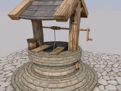Water Well Low-poly 3D model order