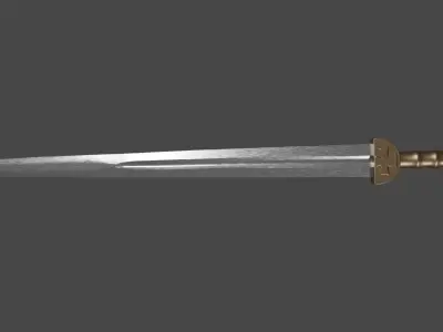 Excalibur sword with Gladius handle Low-poly 3D model