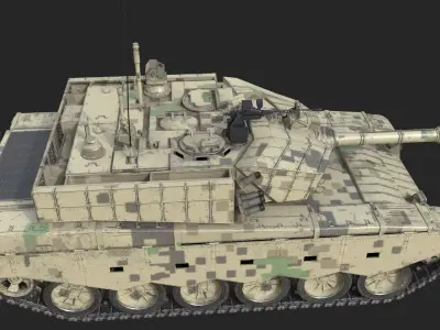 4 coatings of PLA Army ZTZ99A ZTZ-99A Main Battle Tank MBT Low-poly 3D model