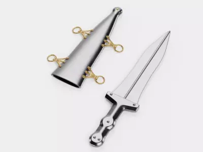 Dagger with Sheath - Roman Armor Equipment 3D model