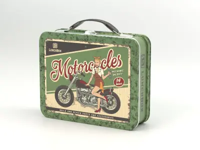Vintage Suitcase -Lunch Box 3D model