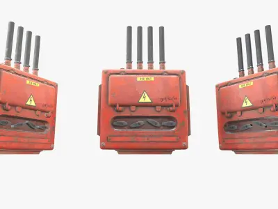 Fusebox small Low-poly 3D model