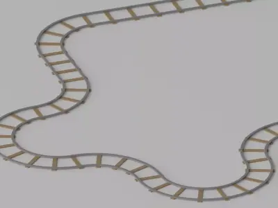 Railway Track 3D model