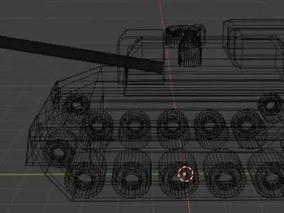 tank on tracks 3D model