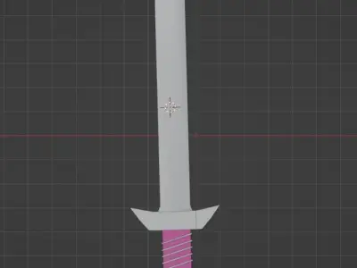 Low Polly - Realistic - Medieval Sword  Free low-poly 3D model