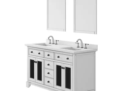 OVE Ophelia 60 Almond Latte Vanity 3D model