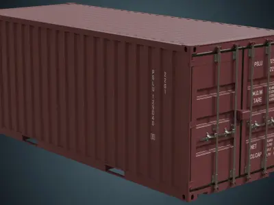 Cargo Container 4A Low-poly 3D model
