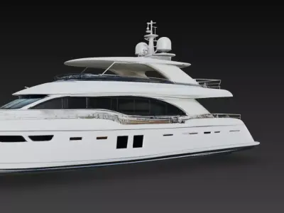 Modern Luxury Motor Yacht Superyacht 3D print model
