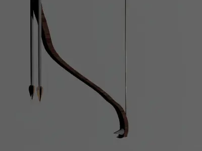 Wooden Bow 3D model purchase