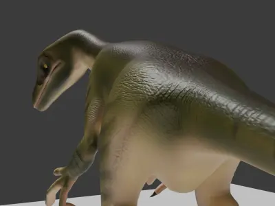 Raptor 3D Model Fully Rigged Free low-poly 3D model