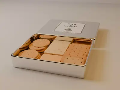 Snacks Cheese and Crackers 3D model