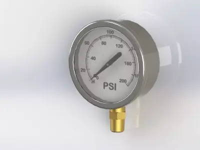 Pressure Gauge Free 3D model from CGTrader