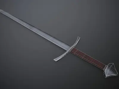 Short Sword Low-poly 3D model get