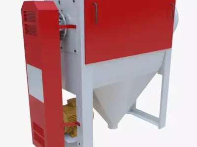 Bran Finisher - Wheat Grain Flour Milling Machine Low-poly 3D model