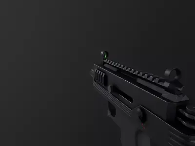 Mini Uzi sub machine gun concept  Low-poly 3D model