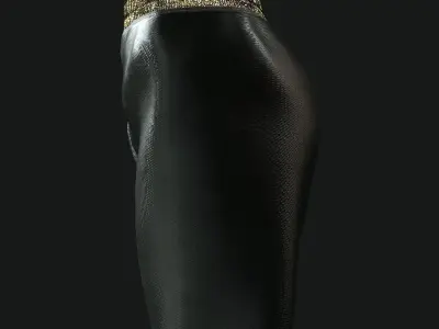 Boxing Shorts - Black Low-poly 3D model