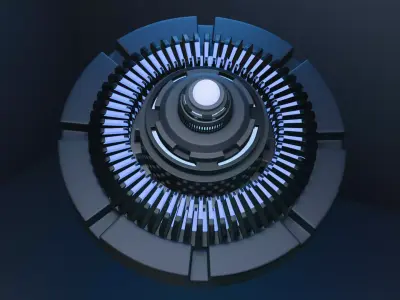 Sci-Fi Energy Core Mk-IV Low-poly 3D model