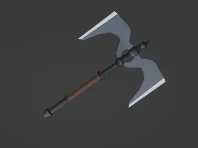 Medieval War Axe  Free low-poly 3D model