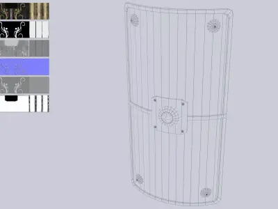 Scutum Low-poly 3D model