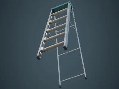 Step Ladder 5A Low-poly 3D model