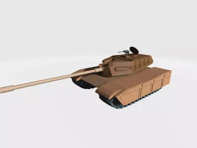 Tank for game Free low-poly 3D model