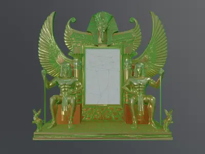 Ancient Egyptian Throne Frame 3D model