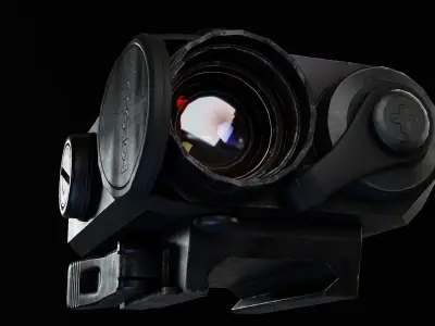 Holosun LS321G Dual Laser Sight Low-poly 3D model