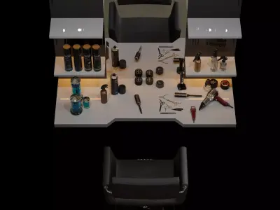 BARBER TOOL Low-poly 3D model