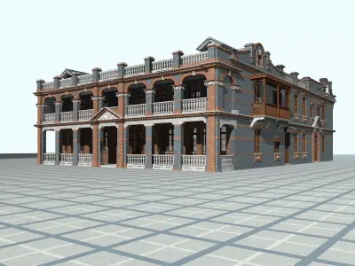 School Building 3D model 46