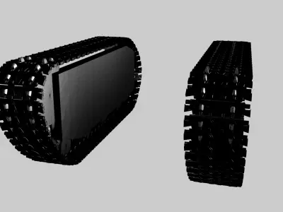 Tank Tread Tracks - Rigged and animated 3D model
