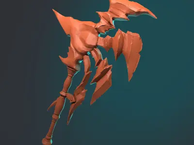 Mefistofel Axe - Game Ready PBR Low-poly 3D model