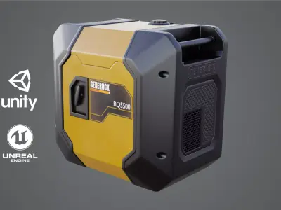 Portable Inverter Generator Low-poly 3D model