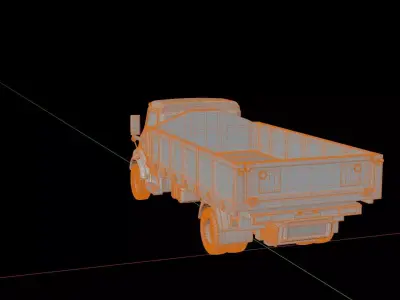 Mercedes-Benz LAK 710 Flatbed Truck 3D model