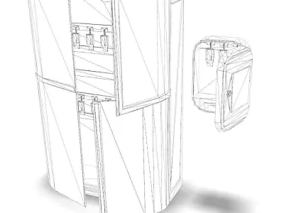 Old switchboards Low-poly 3D model