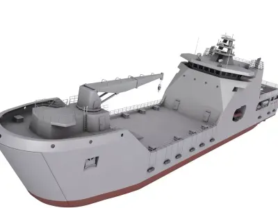 LST 100 - Landing Ship Transport  3D model