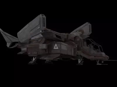 Sci Fi Spaceship - Battle Ship - 3D model