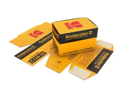 1977 Kodacolor II C 135-20 Color Negative Film Box 3D model