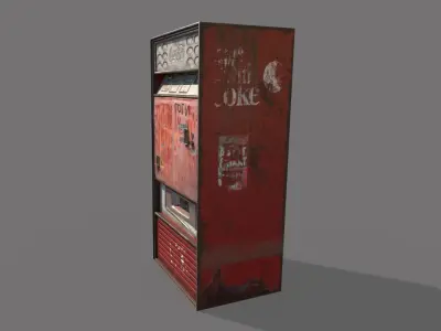 Old Cola Machine Low-poly 3D model