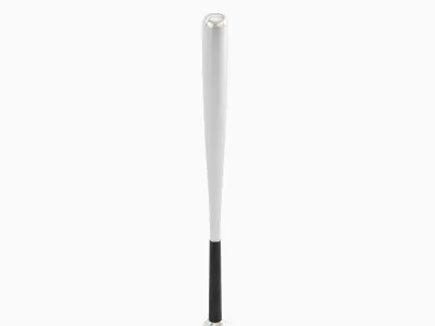 Steel Baseball Bat Set Low-poly 3D model
