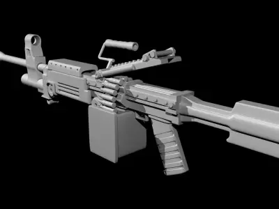 GUN MODEL MAYA Low-poly 3D model
