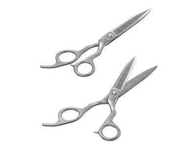  Kasho Metal Scissors for a hairstyle 3D model