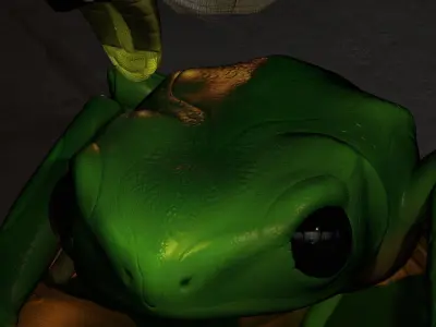 Brazilian frog kambo with a firefly 3D model