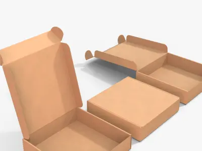 Mailer Boxes - Low Profile Set 3D model