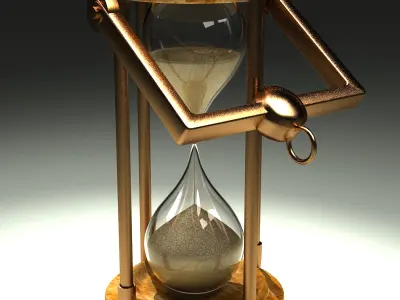Hourglass with sand in it 3D model