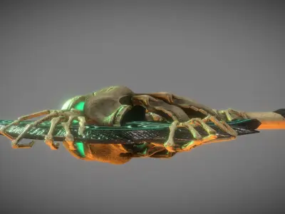 Skelton Axe Low-poly 3D model