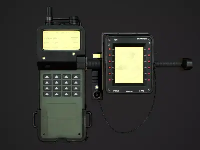 Military Radio-Scanner -PBR-Game ready Low-poly 3D model