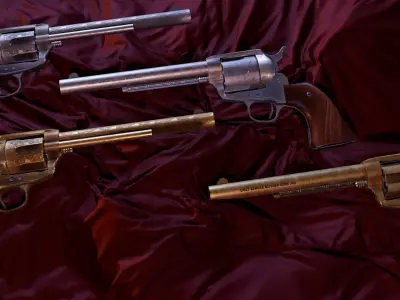 Colt Single Action peace maker Game Ready Model Low-poly 3D model