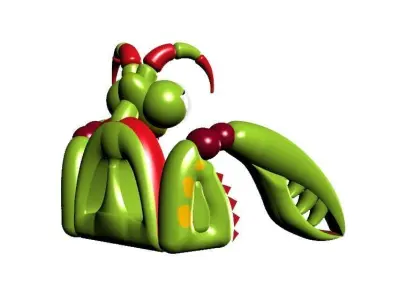  Mantis 3d model Rhinoceros 3D model 3D model